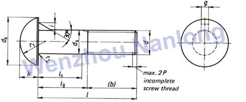 DIN 607 - Round Head Nip Bolts With Nuts